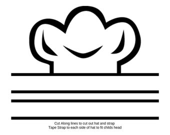 Chef hat printable Etsy photograph regarding Printable Chef Hat called Chef hat printable Etsy